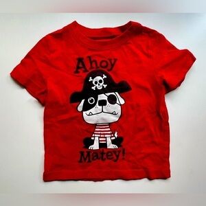 Circo Red Pirate Dog Short Sleeve T-shirt Kids Size 24 months